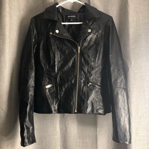 Black leather jacket